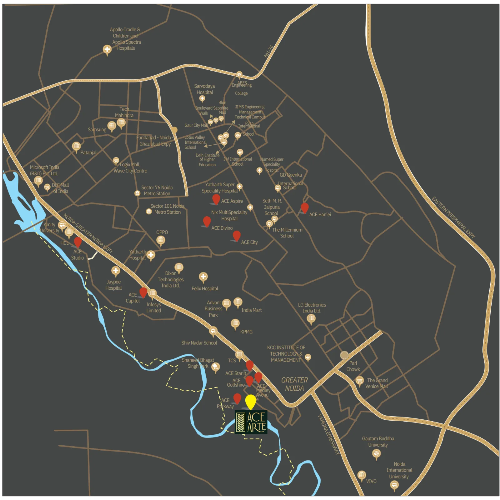 ACE Arte in Sector 150, Noida - Official location map