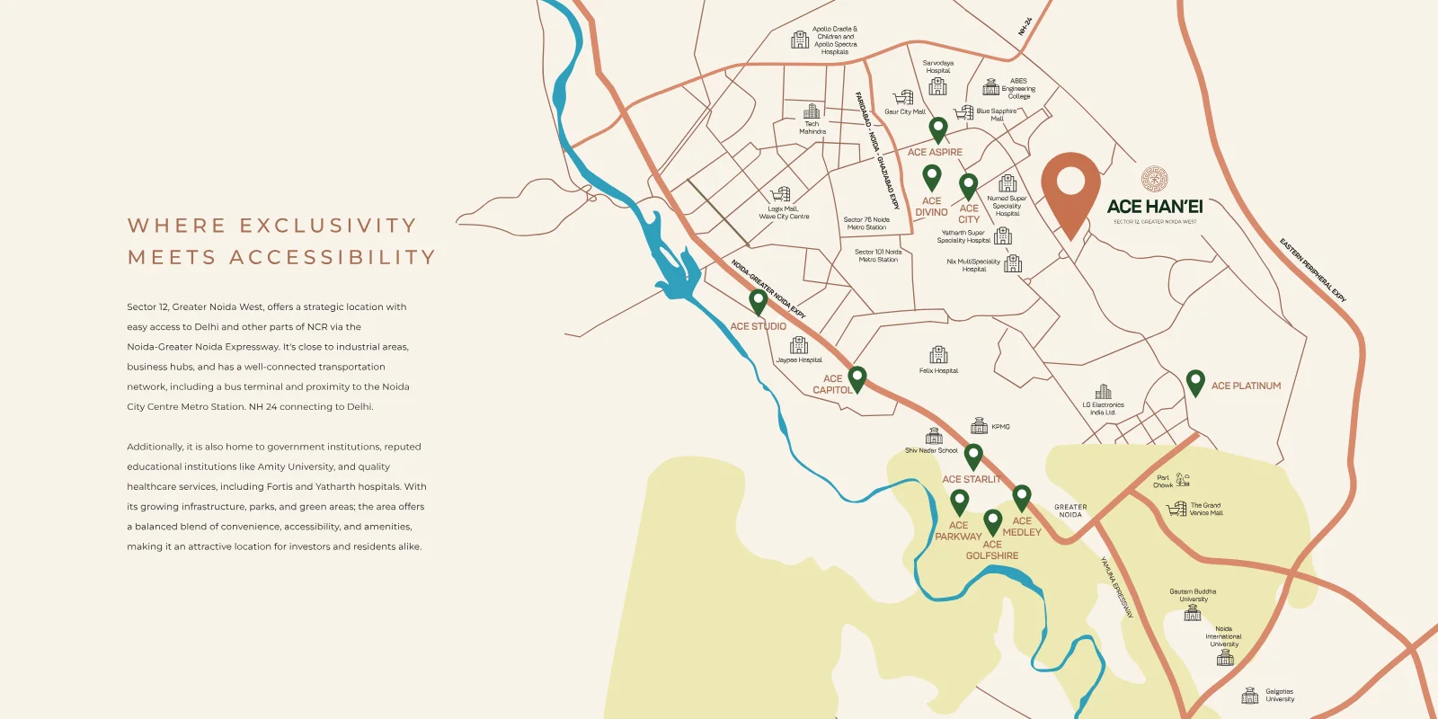 ACE HAN’EI in Sector 12, Noida Extension - Official brochure location, page 9