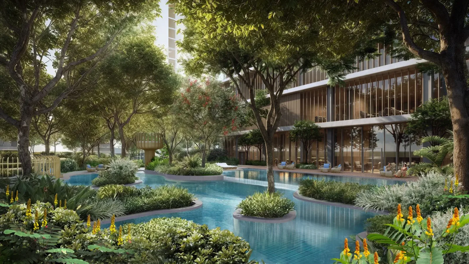Eldeco 7 Peaks Residences in Omicron 1A, Greater Noida - Jacuzzi Pool — developer illustration