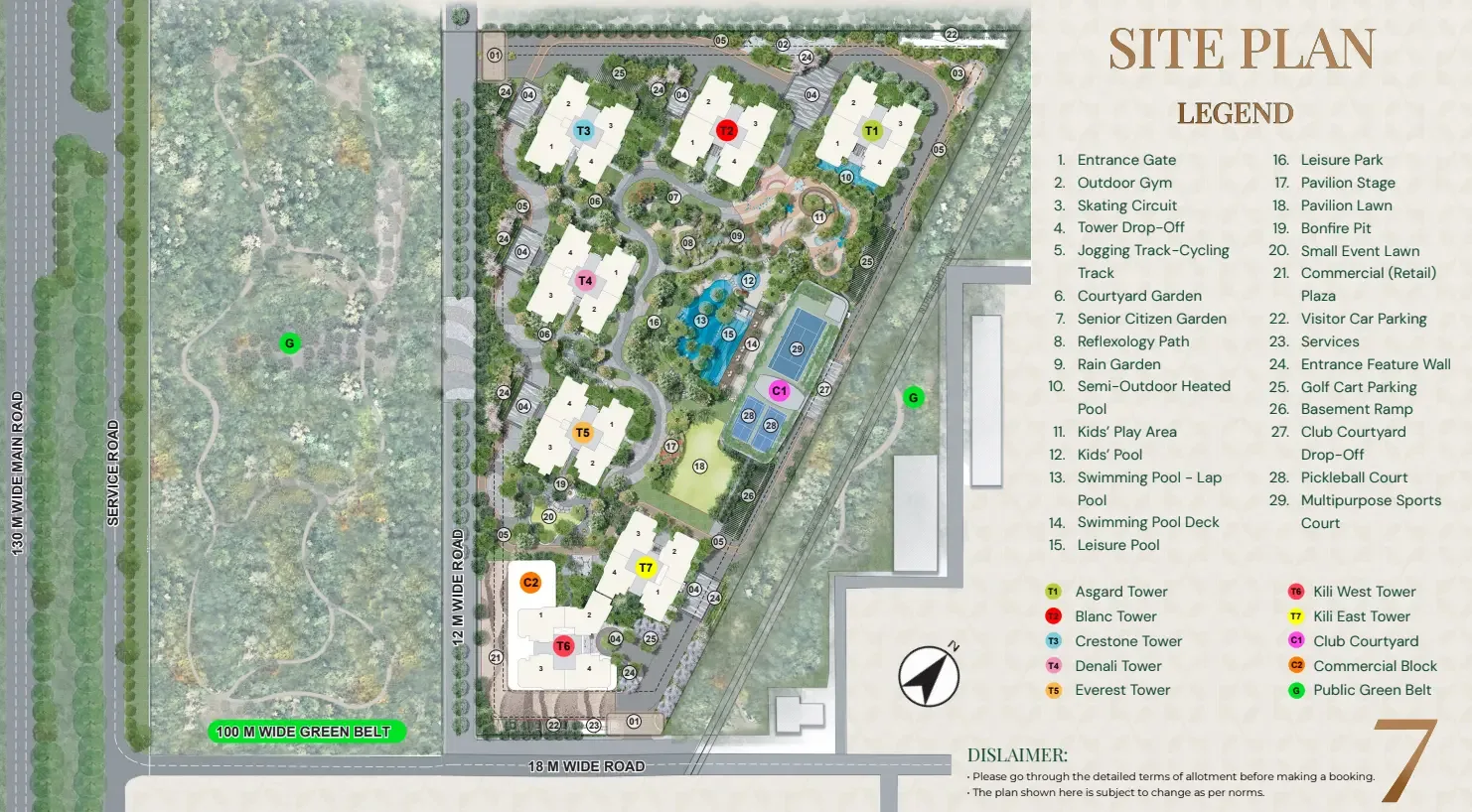 Eldeco 7 Peaks Residences master plan in Greater Noida