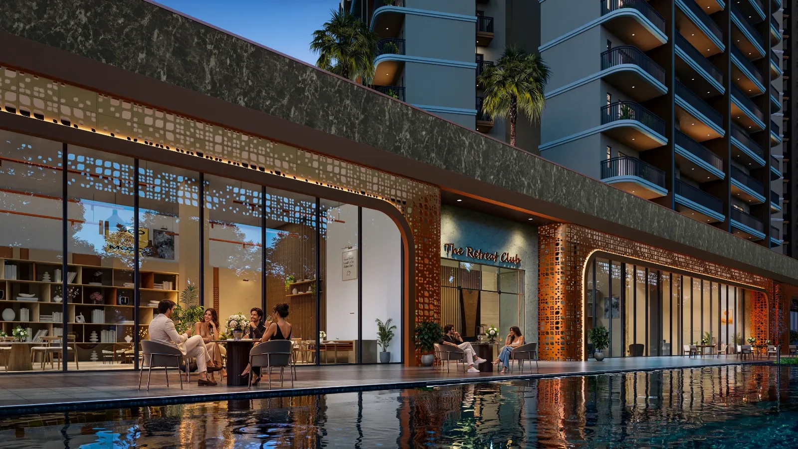 Leafsong Retreat by Hero Homes in Sector MU, Greater Noida - Club View — developer illustration