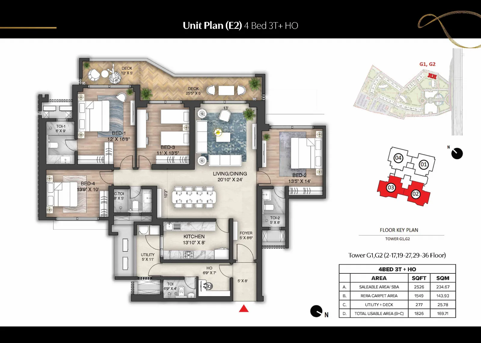 Mayflower at The Prestige City Indirapuram Extension Floor Plan