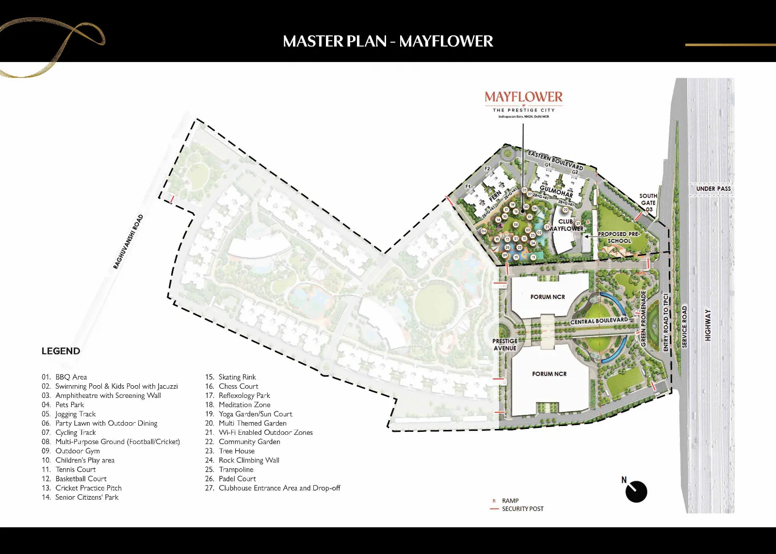 Mayflower at The Prestige City master plan in Ghaziabad